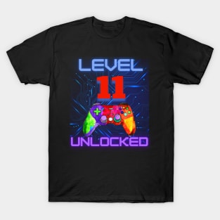 Level "11" Unlocked Ultimate Gamer Design T-Shirt